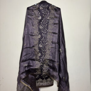 Organza Silk & Deep Wins With Dupatta